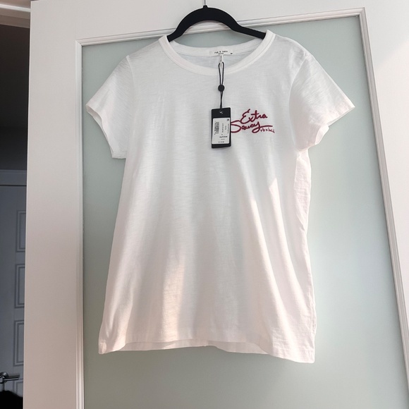 NWT! Rag & bone x Lucali Slub Tee Extra Saucy Size Small - Picture 5 of 9